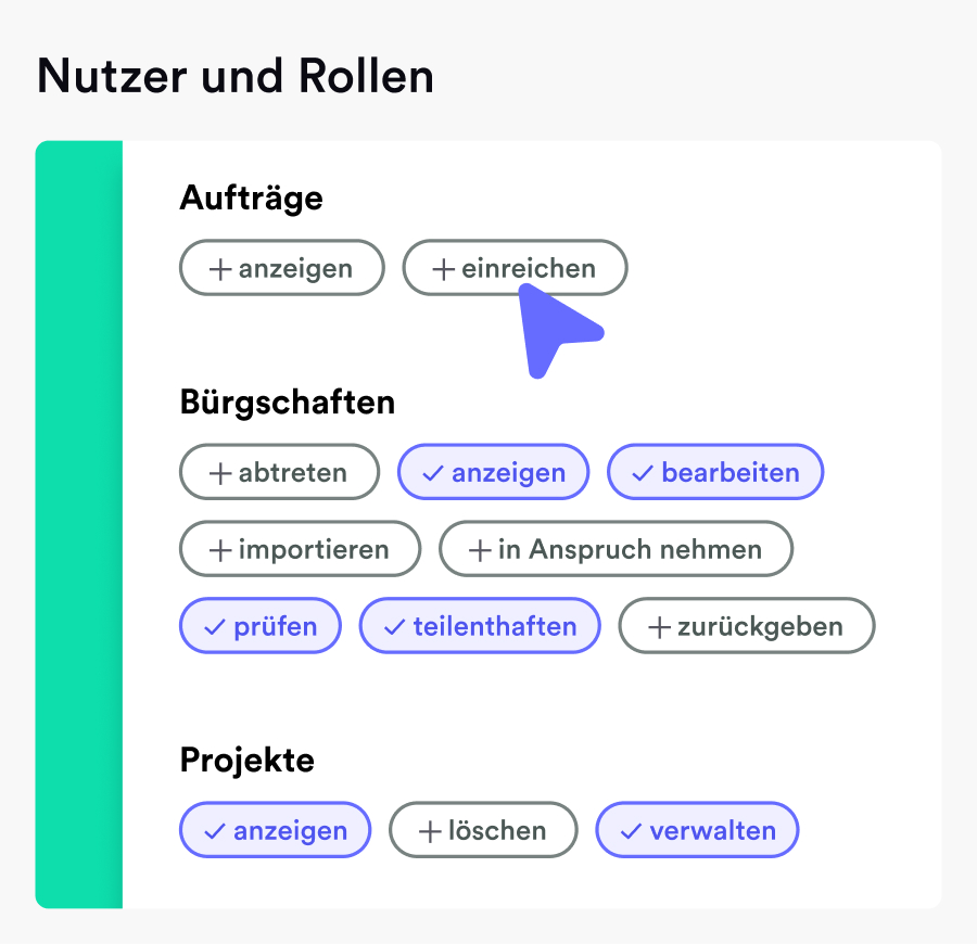 Benutzerrechte in Trustlog