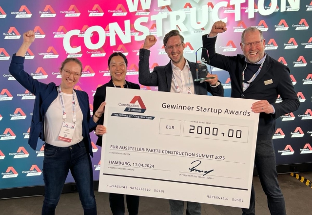 1. Platz bei den Construction Summit Startup Awards 2024